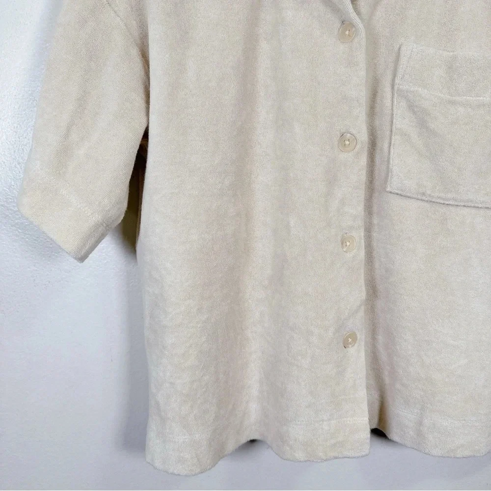 H&M Polo Pyjama Shirt In Beige Color